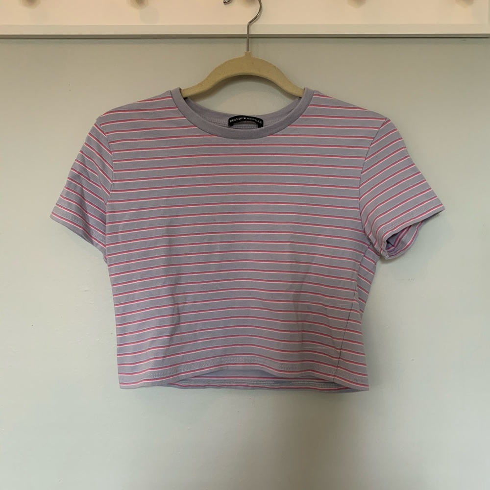 BRANDY MELVILLE striped cropped t